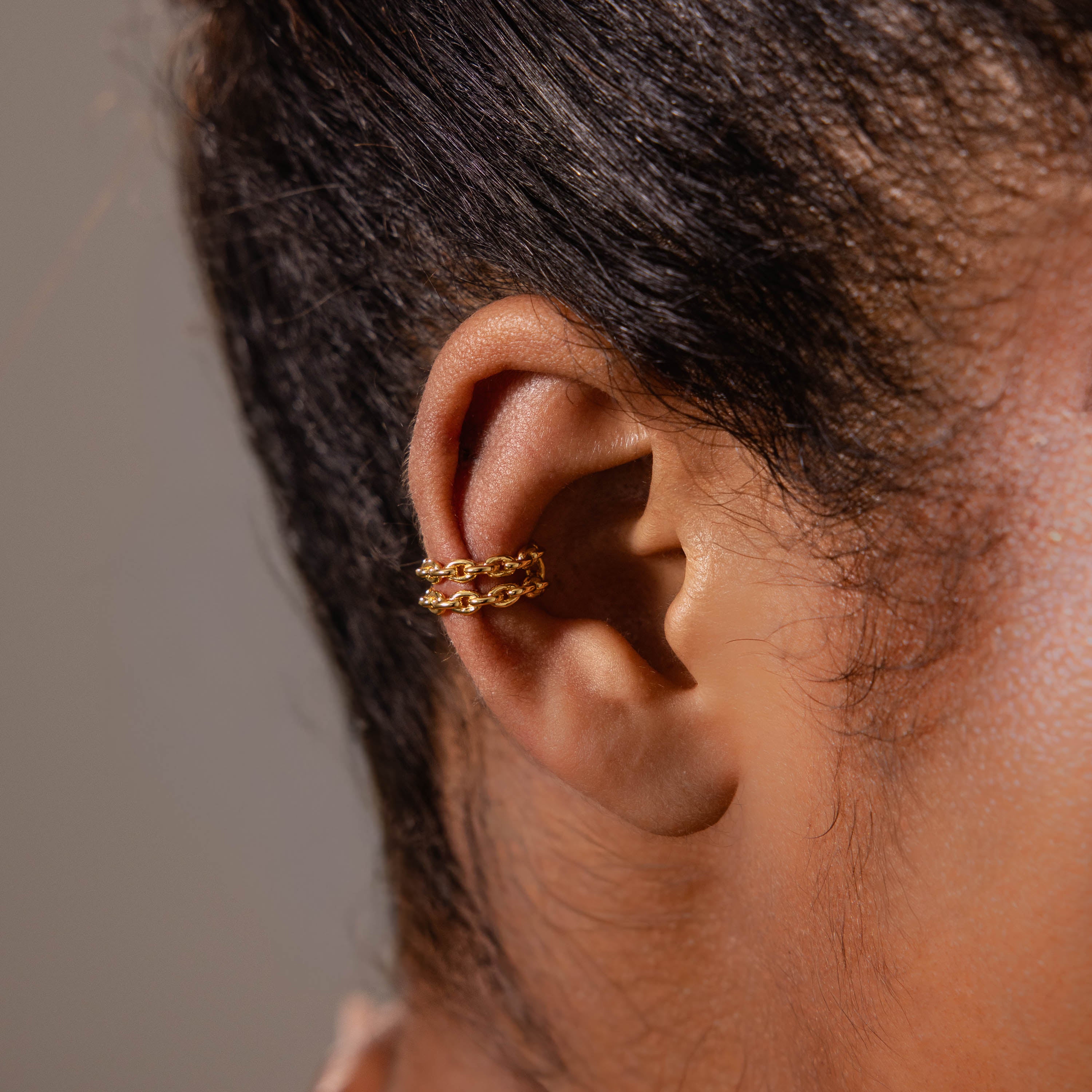 Mariner Link Ear Cuffs in 18K Gold