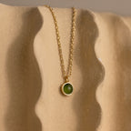Jade Charm Necklace in 18K Gold