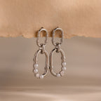 Pearl Adorned Link Studs