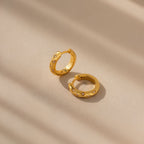 Stargazer Diamond Huggies in 18K Gold