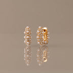 Textured Pearl Wrap Hoops