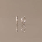 Stargazer Diamond Huggies in Silver