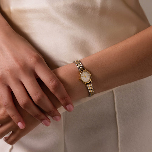 Balance Oval Link Timepiece in Mixed Metal
