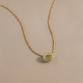 Interlocking Jade Circle Necklace in 18K Gold