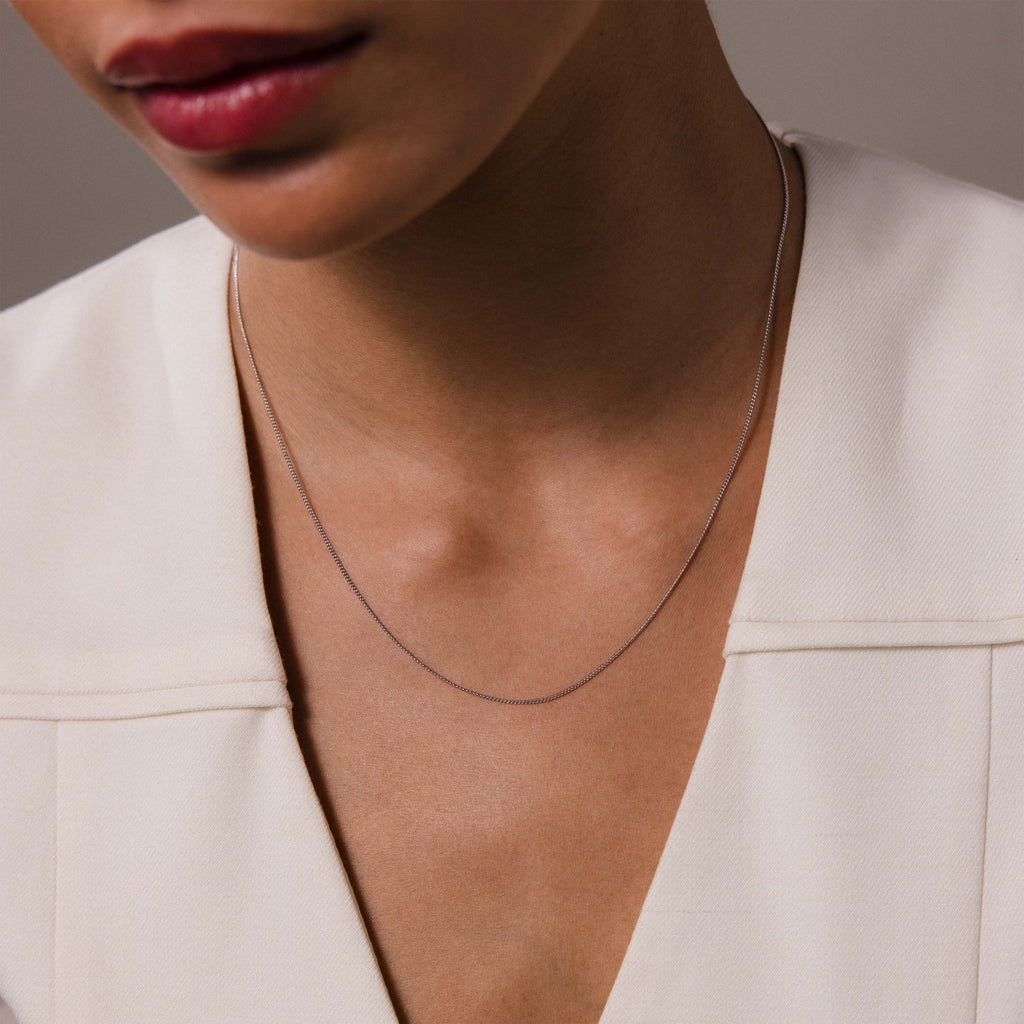 Adjustable Chain Necklace in Silver