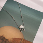 Diamond Pearl Rain Cloud Necklace