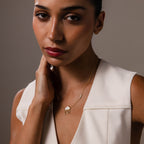 Diamond Pearl Rain Cloud Necklace in 18K Gold