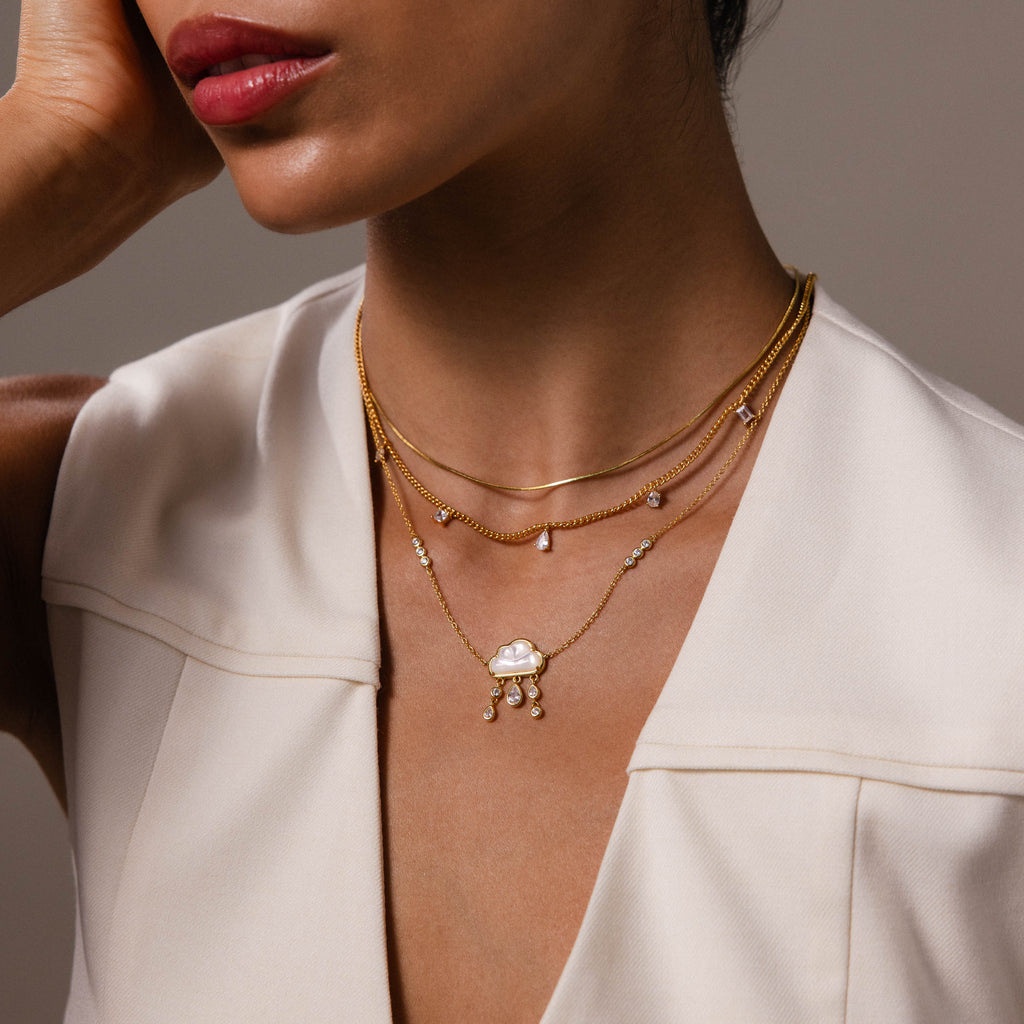 Diamond Station Curb Necklace