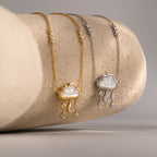 Diamond Pearl Rain Cloud Necklace