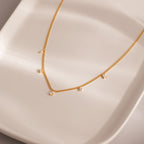 Diamond Station Curb Necklace