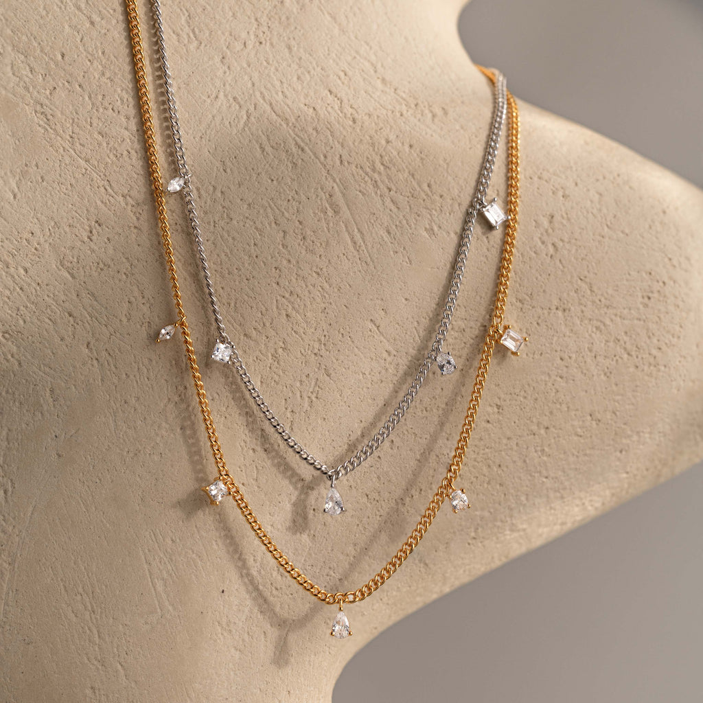 Diamond Station Curb Necklace