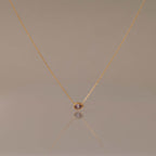 Custom Cut Bezel Birthstone Necklace