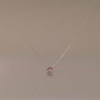 Oval Cut Bezel Birthstone Necklace