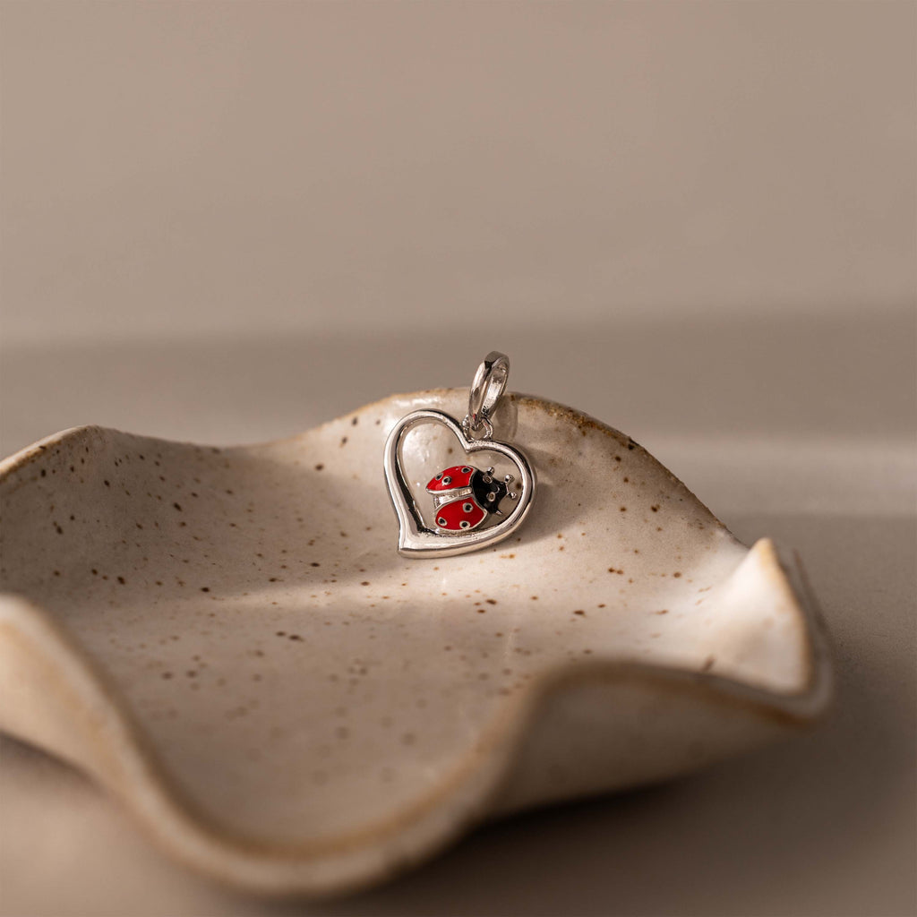 Ladybug Heart Charm