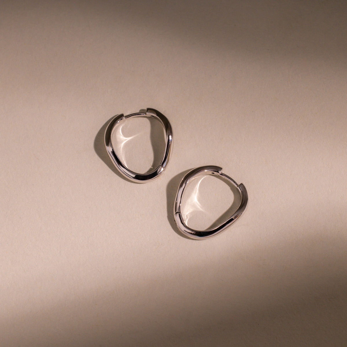 Organic Wave Earrings in Silver