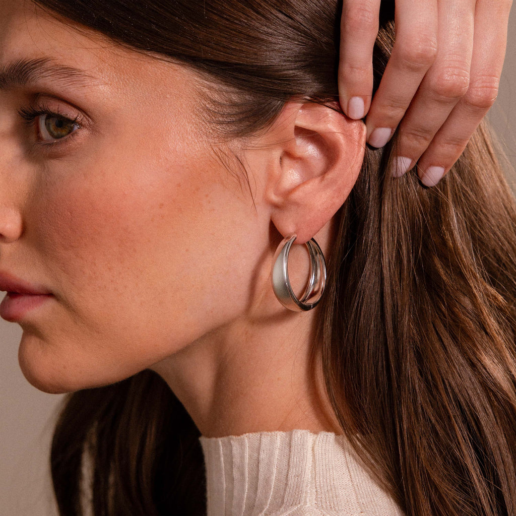 Large Bold Sculpted Hoops