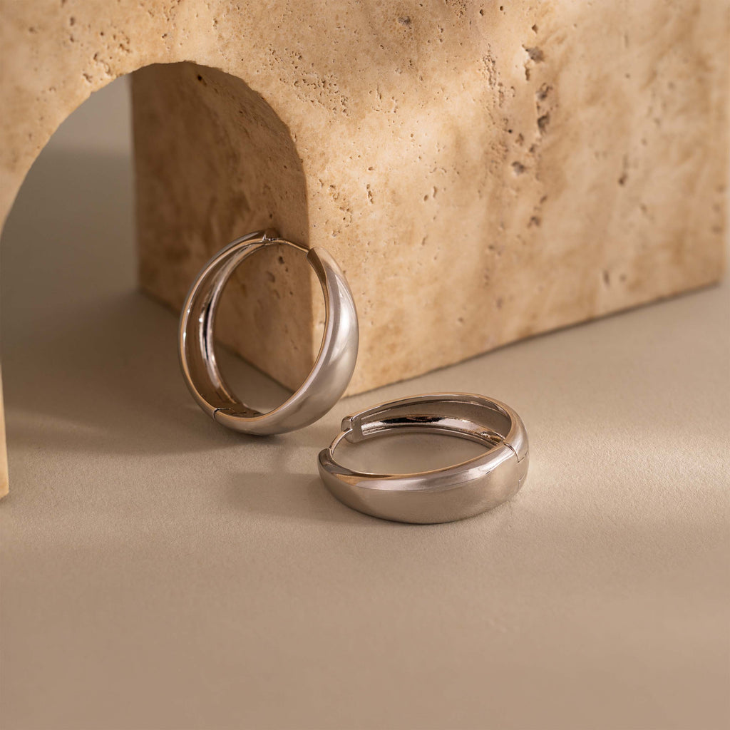 Large Bold Sculpted Hoops