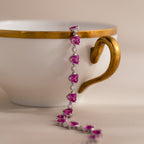 Pink Tourmaline Heart Tennis Bracelet