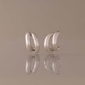 Bold Duo Hoops in Silver