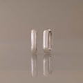 Chunky Link Hoops in Silver