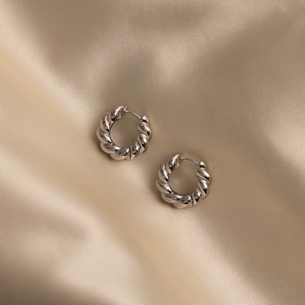 Sculpted Twist Hoops