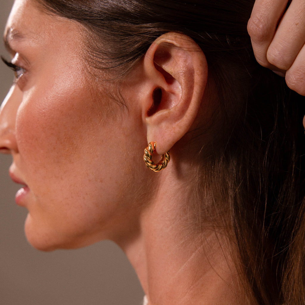 Sculpted Twist Hoops