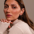 Sculpted Twist Hoops in Silver