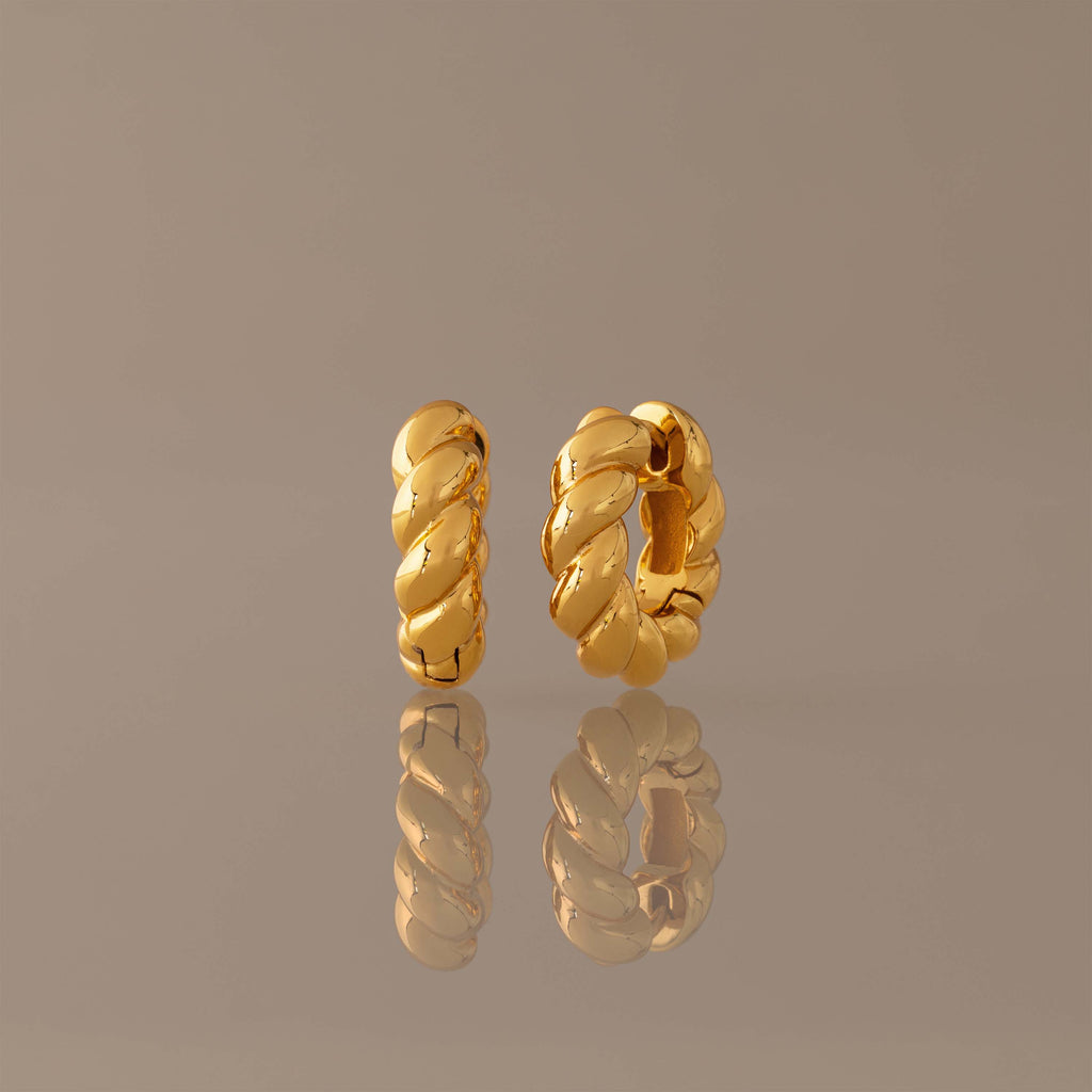 Sculpted Twist Hoops
