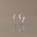 Organic Wave Earrings in Silver