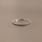 Bague avec pierre de naissance éternité 