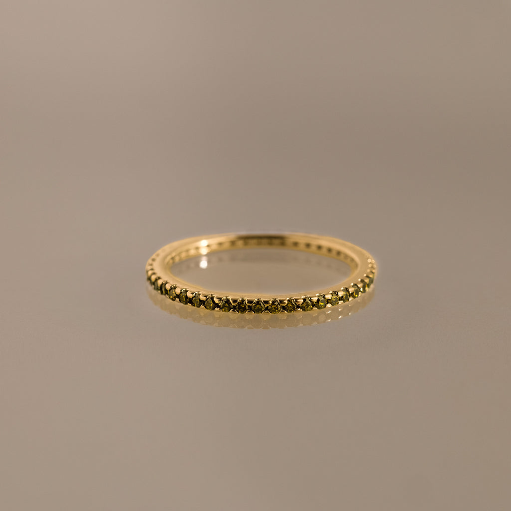 Bague avec pierre de naissance éternité 