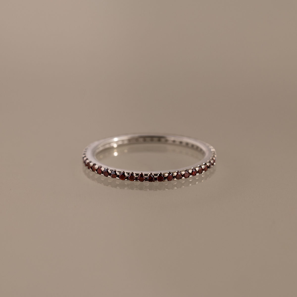 Eternity Garnet Ring