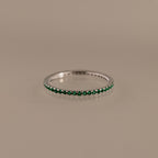 Anillo de eternidad con piedra natal 