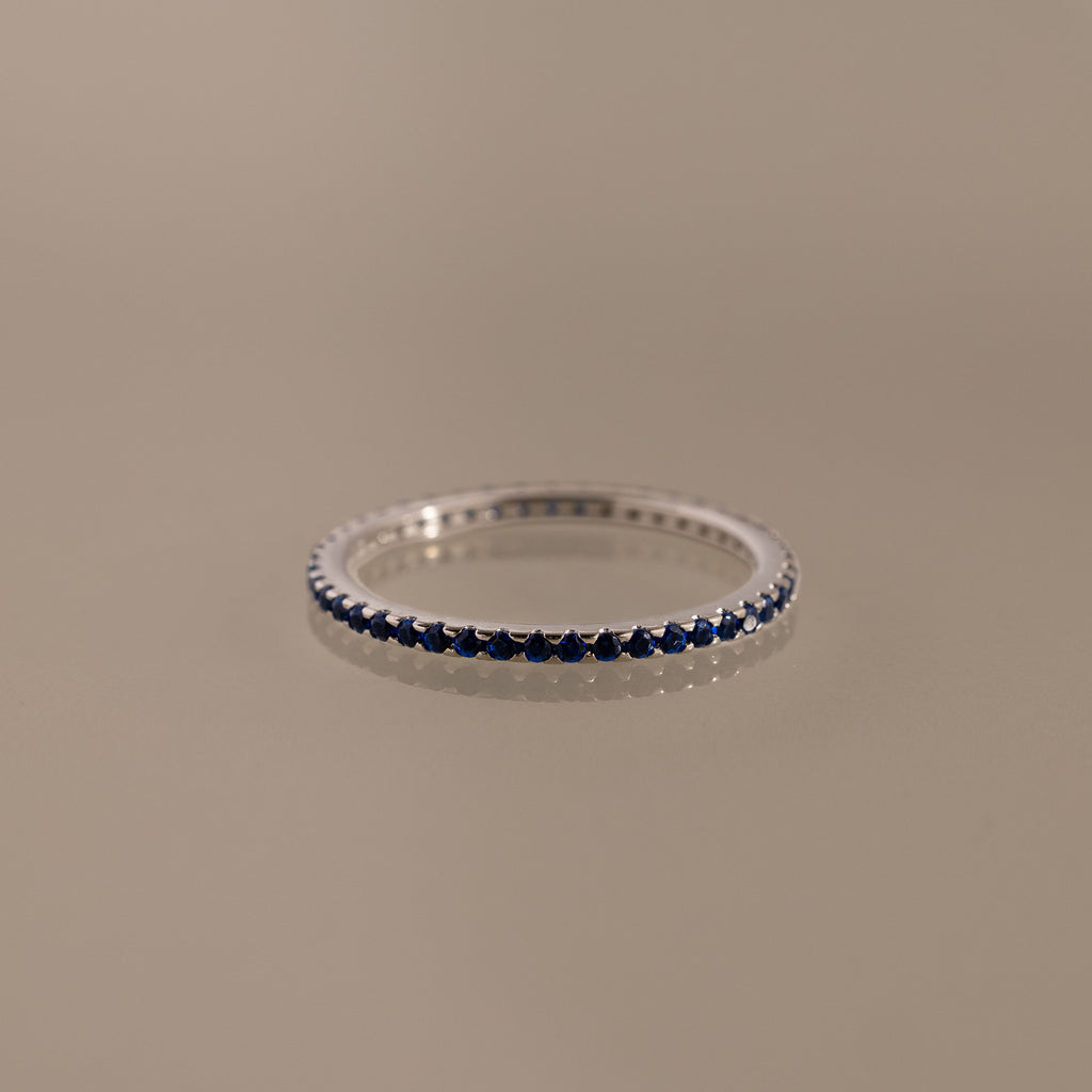 Eternity Blue Zircon Ring