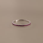 Anillo de eternidad con piedra natal 