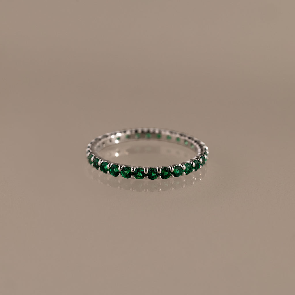 Eternity Tennis Emerald Ring