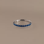 Eternity Tennis Blue Zircon Ring