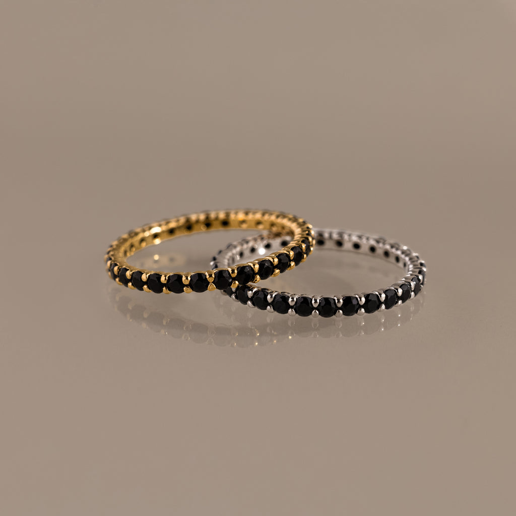 Eternity Tennis Onyx Ring