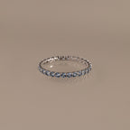 Bague avec pierre de naissance Eternity Tennis 