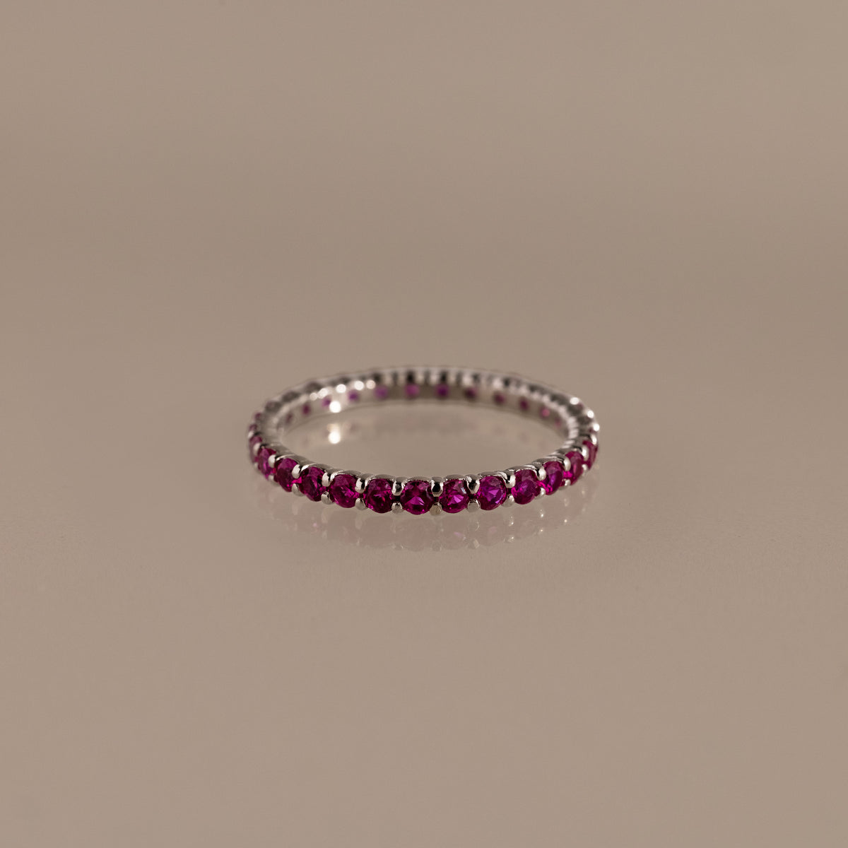 Bague avec pierre de naissance Eternity Tennis 