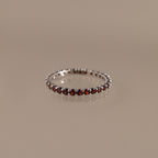 Bague avec pierre de naissance Eternity Tennis 