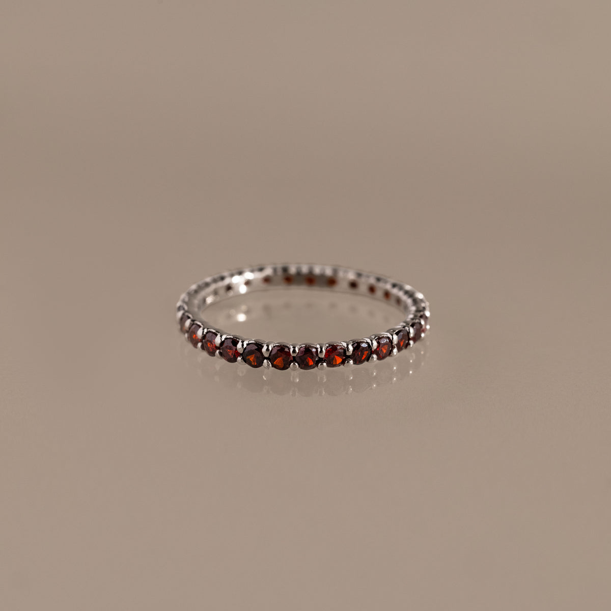 Bague avec pierre de naissance Eternity Tennis 
