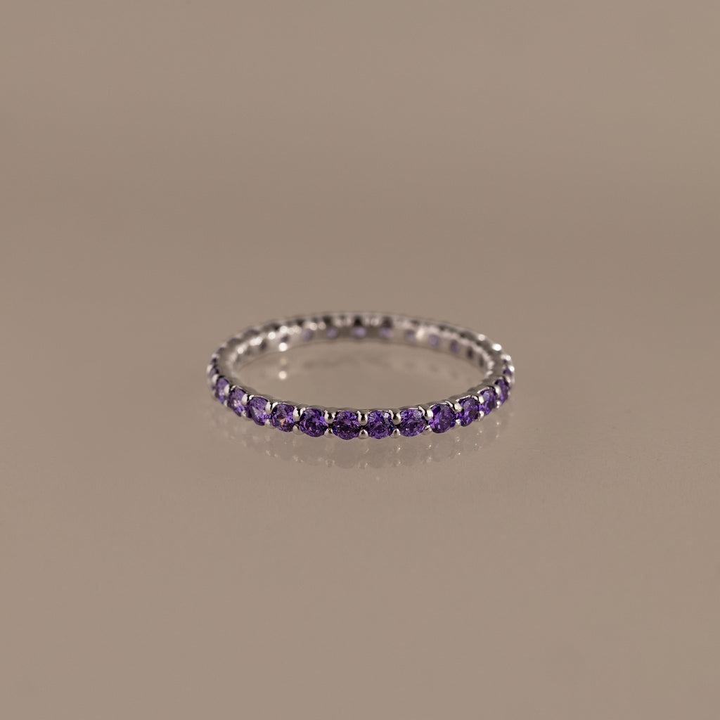Eternity Tennis Amethyst Ring