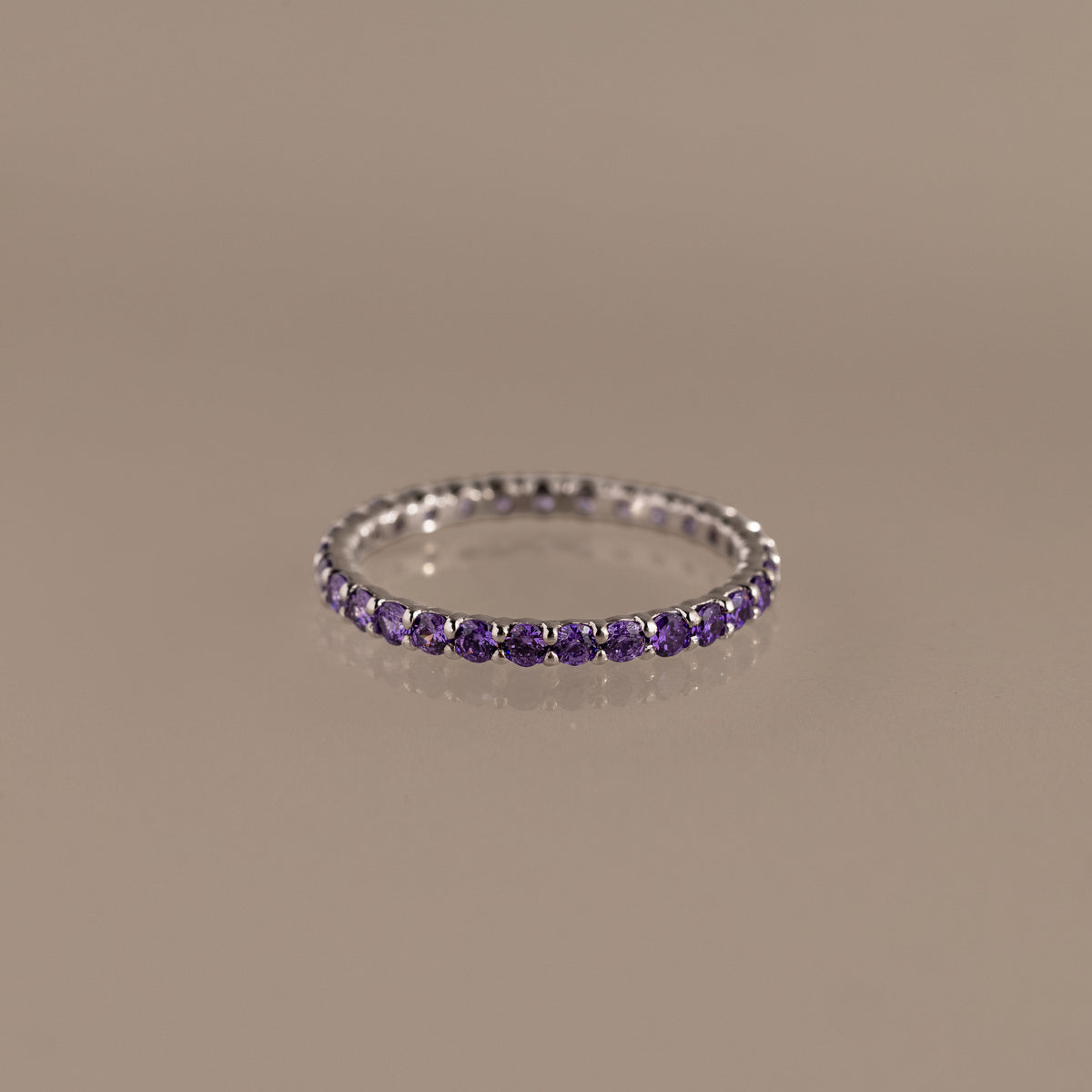 Eternity Tennis Amethyst Ring