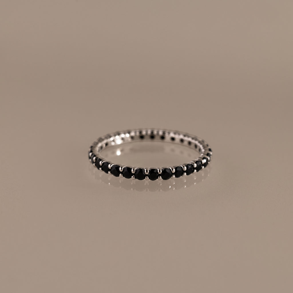 Eternity Tennis Onyx Ring