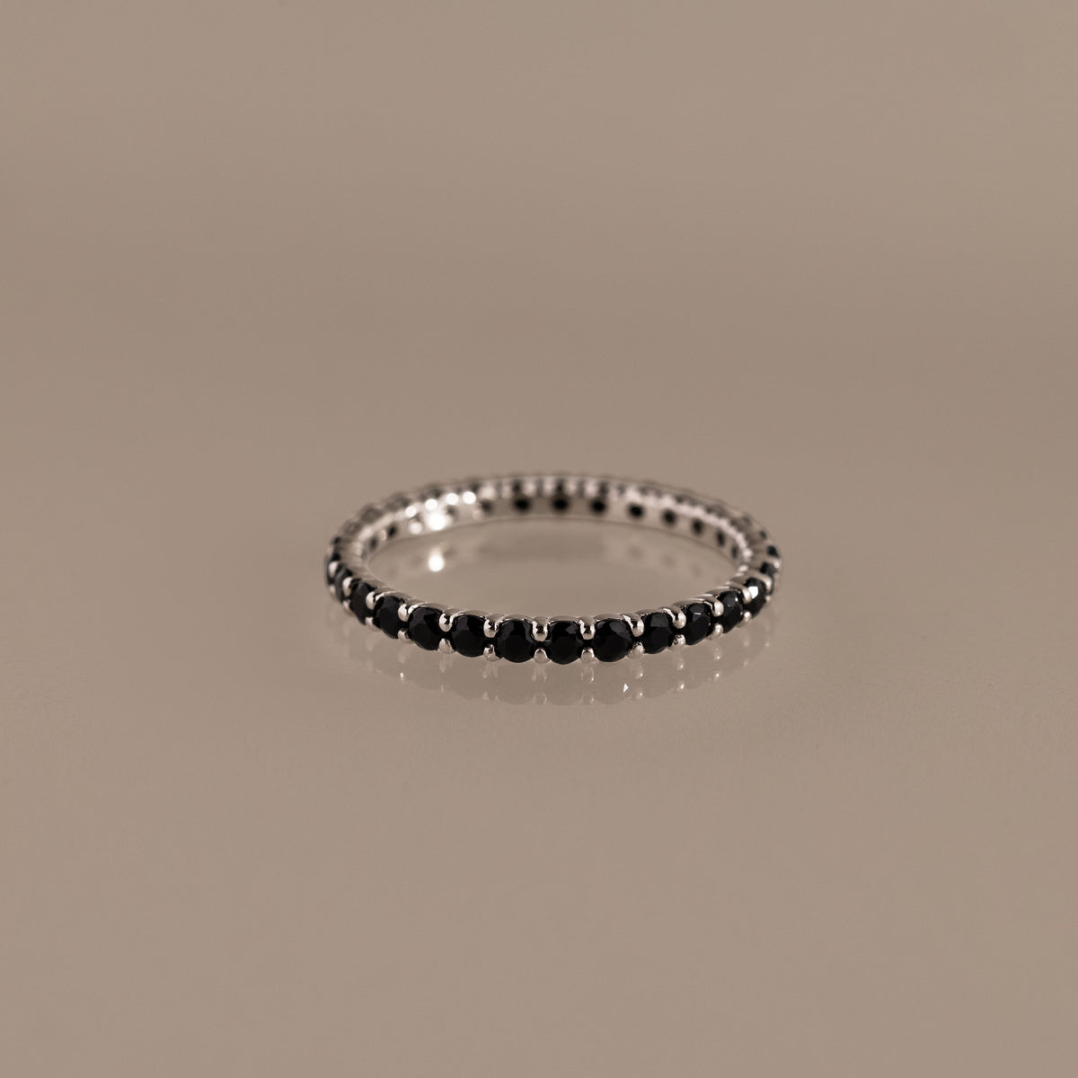 Eternity Tennis Onyx Ring