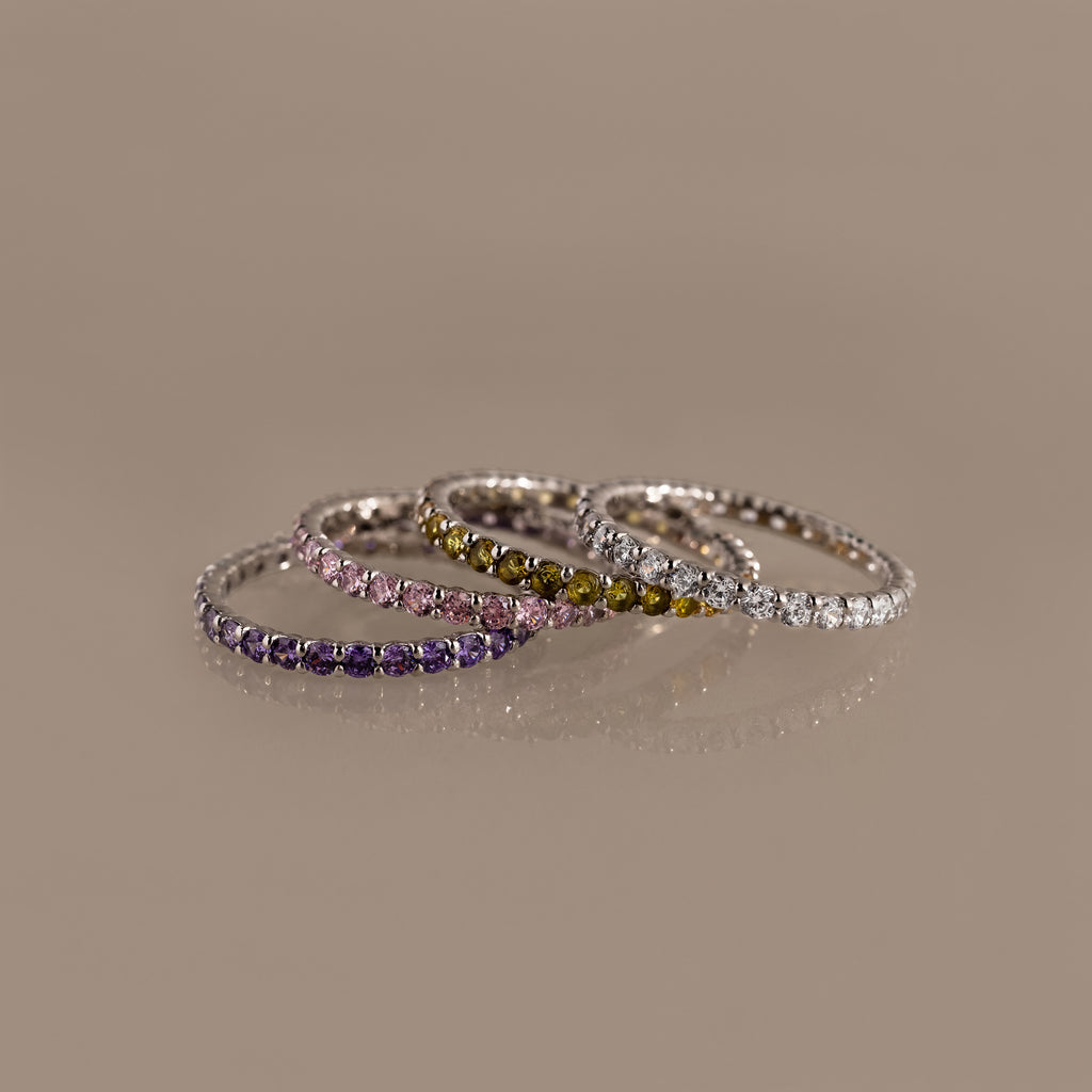 Eternity Tennis Amethyst Ring
