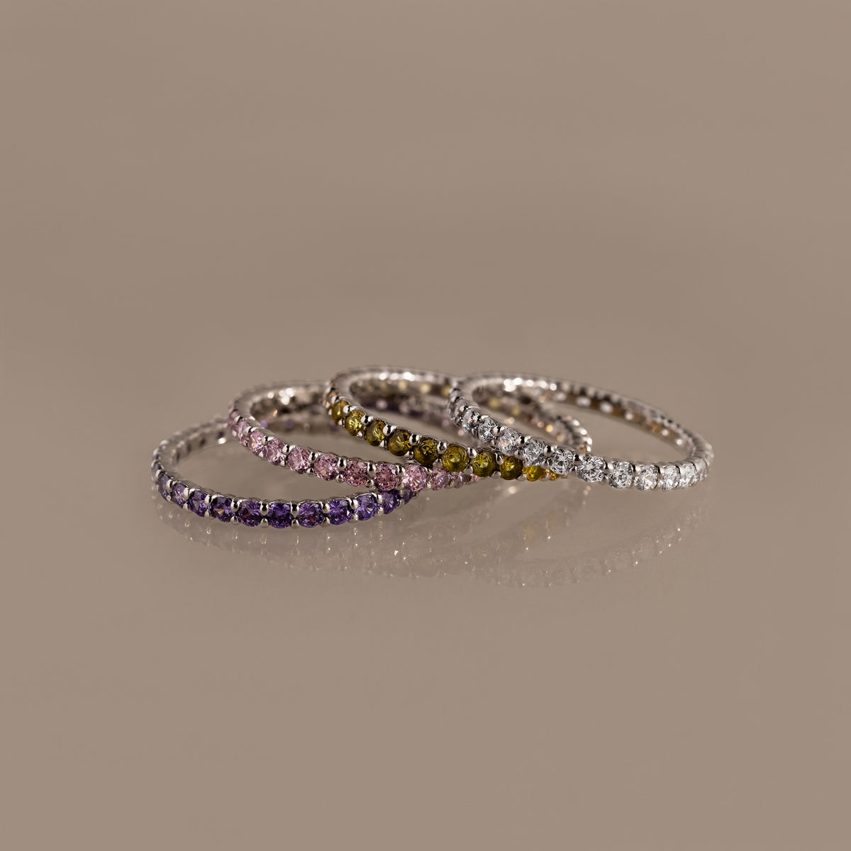 Eternity Tennis Amethyst Ring