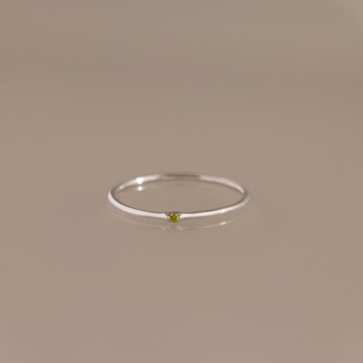 Thin Mini Peridot Ring