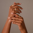 Sculptural Solitaire Ring Set